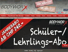 Tablet Screenshot of onefitness.ch